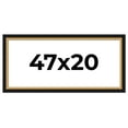 thumbnail image 1 of 47x20 Frame Gold Real Wood Picture Frame Width 2.25 Inches | Interior Frame Depth 0.5 Inches |, 1 of 8