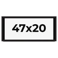thumbnail image 1 of 47x20 Shadow Box Black Solid Wood Display Picture Frame | 1 Inch Rabbet Depth | | 1.375 Inch, 1 of 4