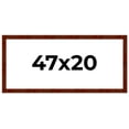 thumbnail image 1 of 47x20 Walnut Brown Veneer Real Wood Picture Frame Width 1.75 inches | Interior Frame Depth 0.5, 1 of 8
