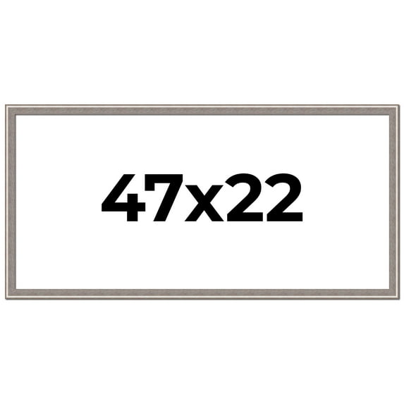47x22 Frame Grey Real Wood Picture Frame Width 1.25 inches | Interior Frame Depth 0.5 inches | Hans