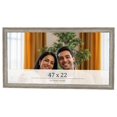 thumbnail image 1 of 47x22 Frame Grey Solid Wood Picture Frame Width 1 Inches | Interior Frame Depth 0.5 Inches |, 1 of 8