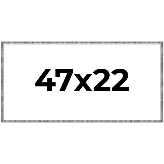 47x22 Frame Silver Picture Frame - Complete Modern Photo Frame Includes UV Acrylic Shatter Guard