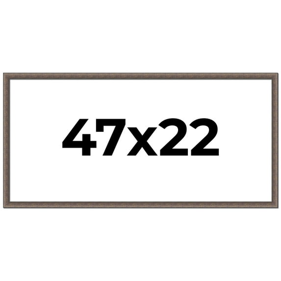 47x22 Frame Silver Real Wood Picture Frame Width 1.25 Inches | Interior Frame Depth 0.5 Inches |