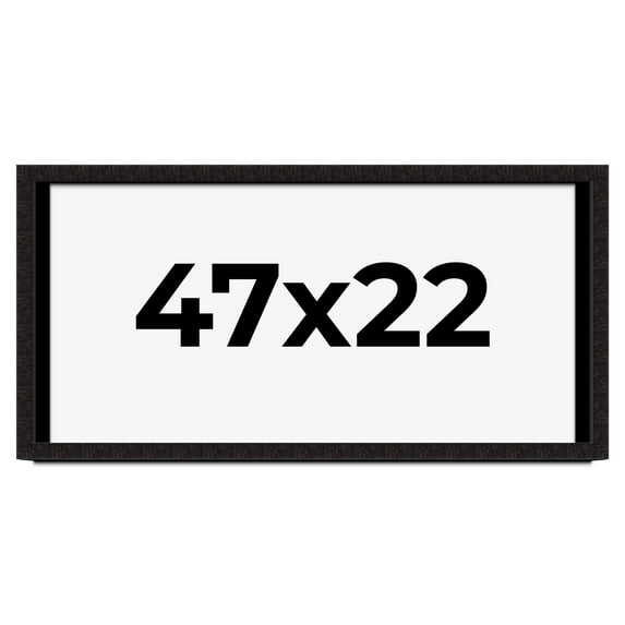 47x22 Shadow Box Black Solid Wood Display Picture Frame | 1 Inch Rabbet Depth | | 1.375 Inch