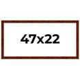 thumbnail image 1 of 47x22 Walnut Brown Veneer Real Wood Picture Frame Width 1.75 inches | Interior Frame Depth 0.5, 1 of 8