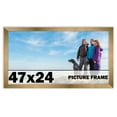 thumbnail image 1 of 47x24 Frame Gold Bronze Modern Solid Wood Picture Frame | 0.75 Inch Moulding Width | Includes UV, 1 of 8