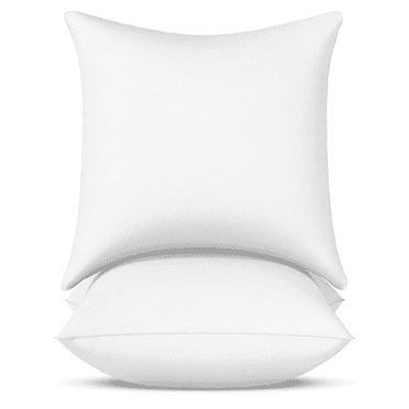 Throw Pillows Insert, 18'' x 18'' Set of 2 Decorative Pillows, Throw Pillows for Couch Sofa Bed, Premium Down Alternative Filled & Hypoallergenic Square Pillows