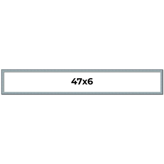 47x6 Frame Rustic Sky Blue Solid Wood Picture Frame | 0.75 Inch Moulding Width |Includes UV Acrylic