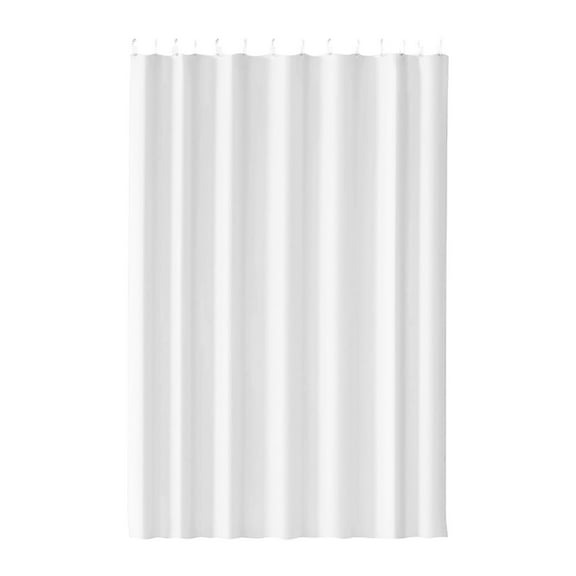 47x71 Inch White PE Shower Curtain, Waterproof Bathroom Liner with Hooks, Plastic Bath Tub Curtain, Hotel Quality Shower Partition Screen, YaoZQ