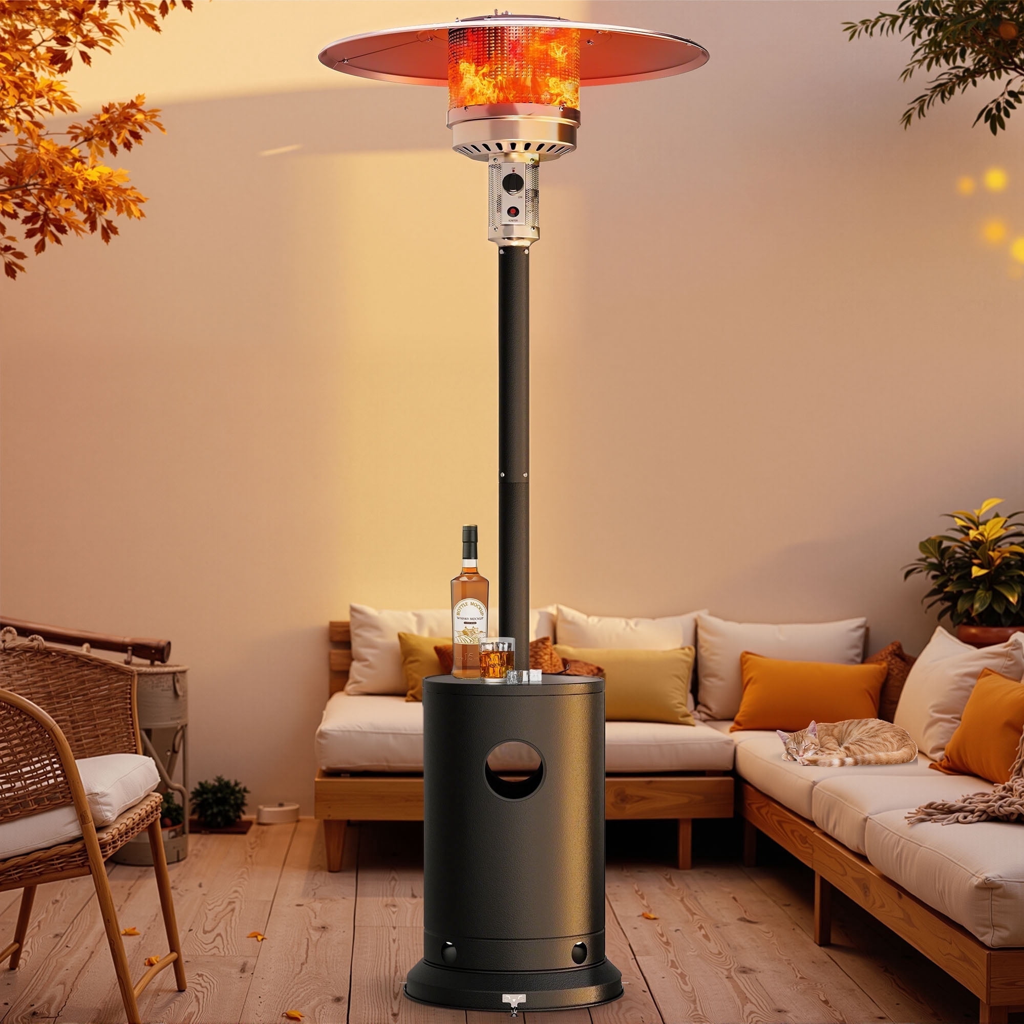 50,000 BTU Outdoor Patio Heater, Freestanding Patio Heaters Tall ...
