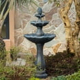 thumbnail image 1 of 48.03" Outdoor Water Fountain, 3-Tiers water feature Outdoor Freestanding Waterfall Fountains for Garden, Patio, 1 of 9