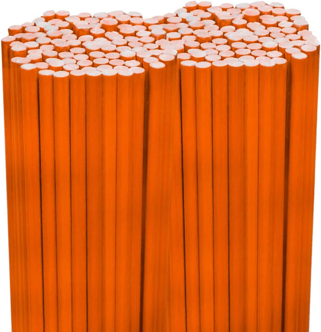 48" 1/4" Diameter Hi Visibility Safety Orange Driveway Markers Rods
