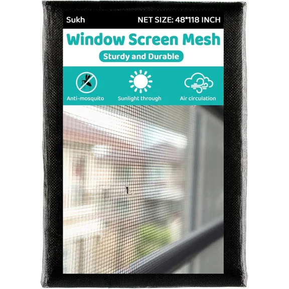 48 * 118 Window Screen Mesh - Door Screen Replacement Mesh Fiberglass Screen Mes