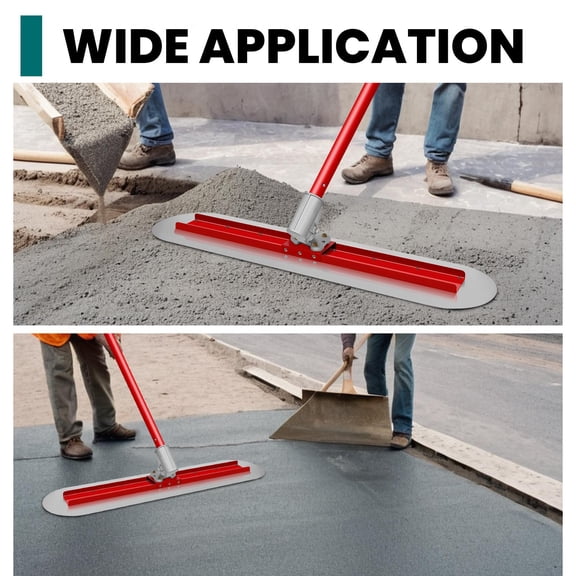 48*12inHigh Quality Concrete Finishing Trowel, Lightweight Concrete Bull Float, Corrosion Resistant Concrete Screed for Concrete Smoothing,Concrete Finishing,Floor Construction