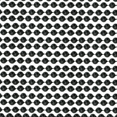 48" 12mm Round Black Mardi Gras Beads