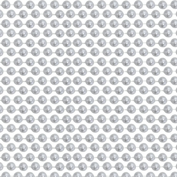 48" 12mm Round Pearl White Mardi Gras Beads