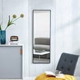 thumbnail image 1 of 48"* 13.8" Modern Black Aluminum Alloy Metal Frame Wall Mirror, Makeup Mirror, Floor Standing Large Mirror, Decorative Mirror, Suitable for Bathroom, Clothing Store, Wall-Mounted and Standing, 1 of 9