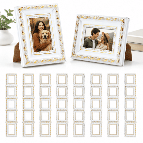 48 2 X 3 Inch Small White Picture Frames Bulk Vintage