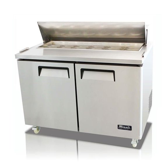 48.2 in. Competitor Series Refrigerated Counter & Sandwich Preparation Table, Stainless Steel & Galvanized Steel