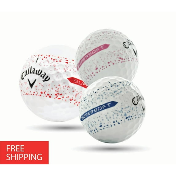 Pre-Owned 48 2024 Callaway Supersoft Splatter 360 5A Used Recycled Golf Balls, by Mulligan Golf Balls