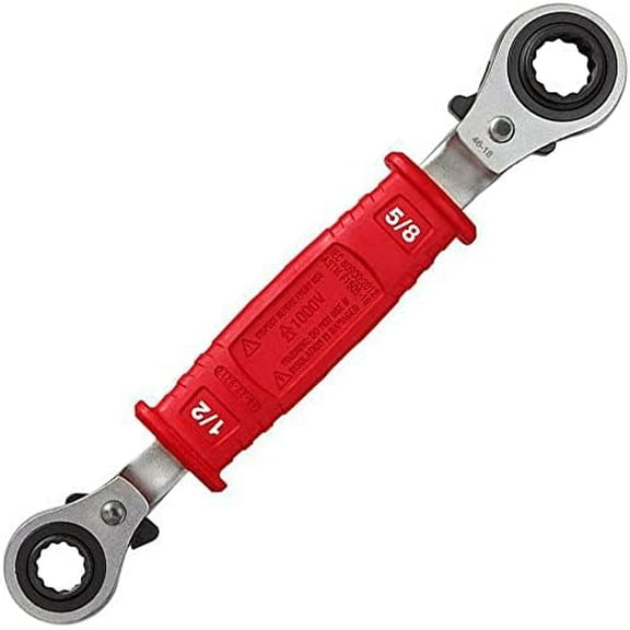 48-22-9212 for Milwaukee LinemanS 4In1 Insulated Ratcheting Box Wrench, Two separate metal heads,1/2 in., 9/16 in. 5/8 in. and 3/4 in. twelve point sockets$$Tools & Hardware Other