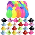 thumbnail image 1 of 48/24/12 Pcs Prefilled Easter Theme Party Eggs With Toys Inside Basket Stuffers Egg Fillers Easter Egg Hunt Rabbit Classroom Prize Prefilled Easter Eggs With Rubber Toys, 1 of 4