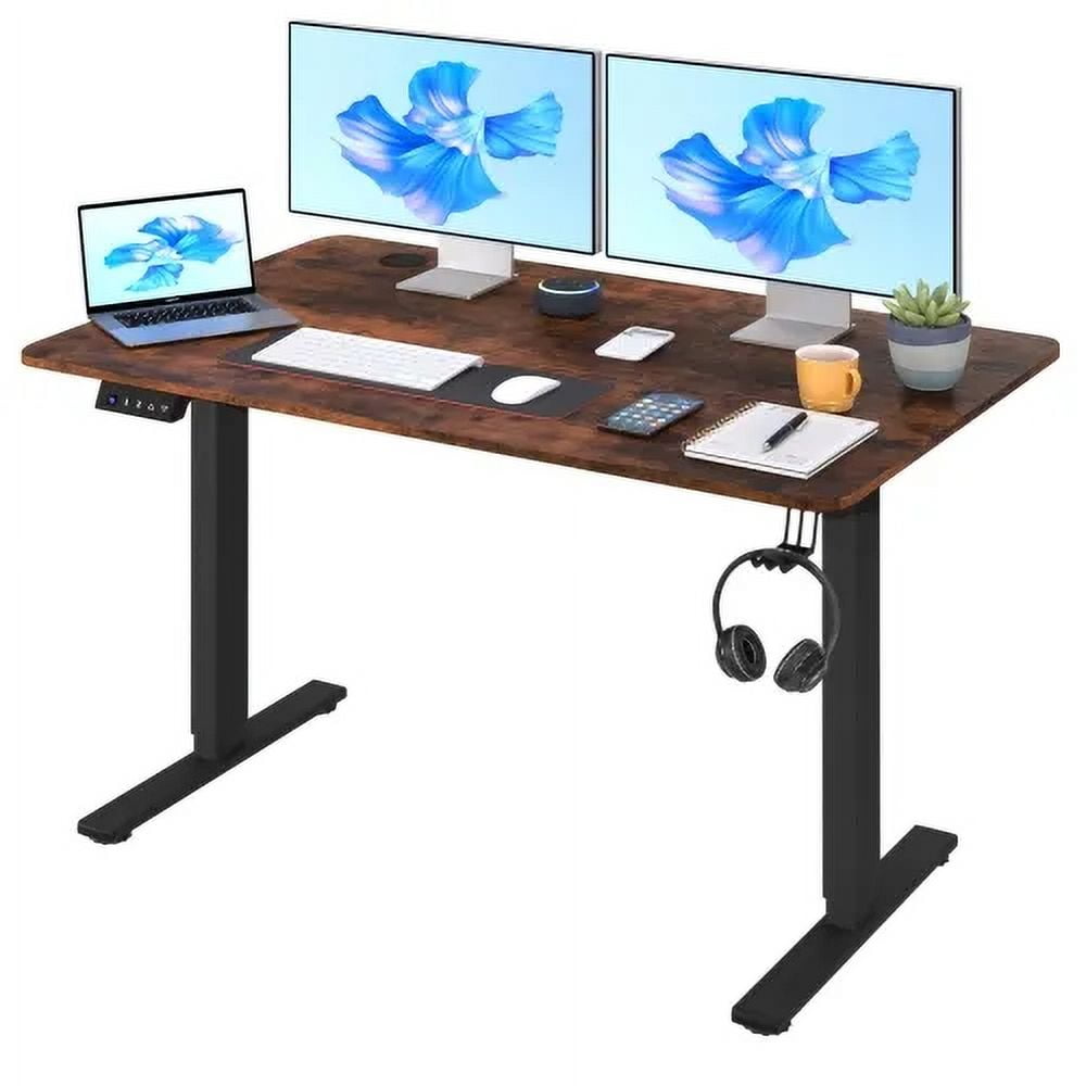 48*24In Computer Desk ，Electric Standing Desk ，Tshape with Headphone
