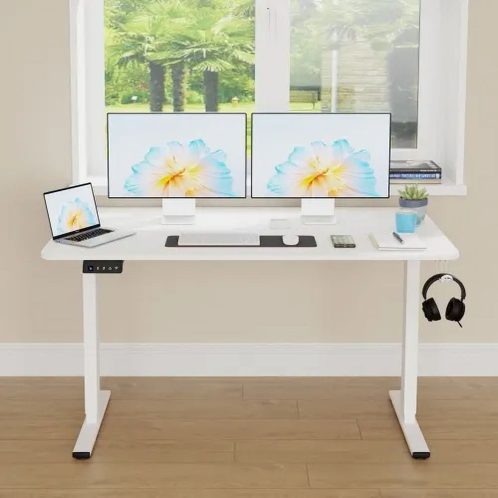 48*24In Computer Desk ，Electric Standing Desk ，Tshape with Headphone