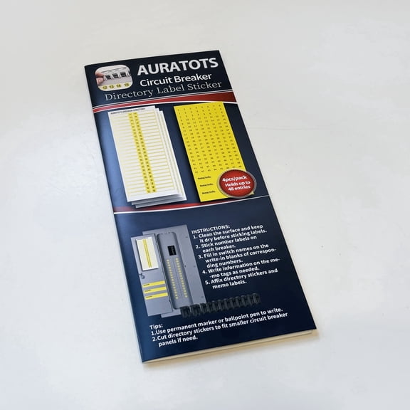 AuraTots 48*3 Blank Number Directory Stickers Panel Labels, Easy Read Adhesive Reusable