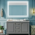 thumbnail image 1 of 48×36 inch LED-Lit bathroom mirror, wall mounted anti-fog memory Adjustable Brightness front and back light Rectangular Vanity mirror, 1 of 8
