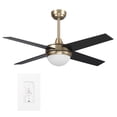 thumbnail image 1 of 48" 4 Blade Indoor Ceiling Fan with Light, Works with Phone App and Voice Control, 1 of 8