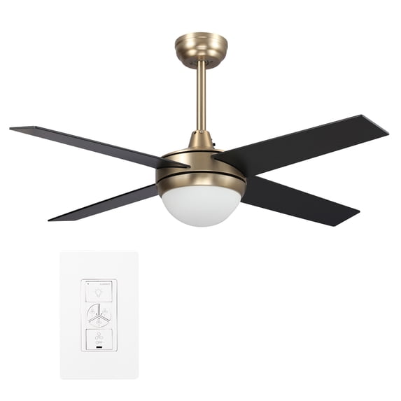 48" 4 Blade Indoor Ceiling Fan with Light, Works with Phone App and Voice Control