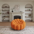 thumbnail image 1 of 49" Bubble Couch Modern, Oversized Curved Couches, Lazy Floor Sofa, Orange Bubble Couch, Modern Upholstered Comfy Mesh Fabric 3D Honeycomb Shape Couches for Living Room,Office, Apartment, 1-Seater, 1 of 9