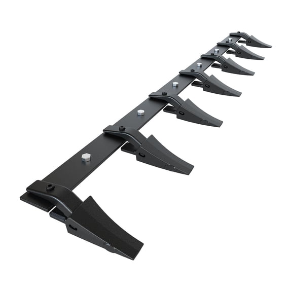 48/60/72" Bucket Tooth Bar, Heavy Duty Steel Tooth Bar for Tractor Bucket, Heavy Duty Design for Bucket Protection and Soil Excavation, Tractor Bucket Teeth，Tooth Bar for Loader Bucket