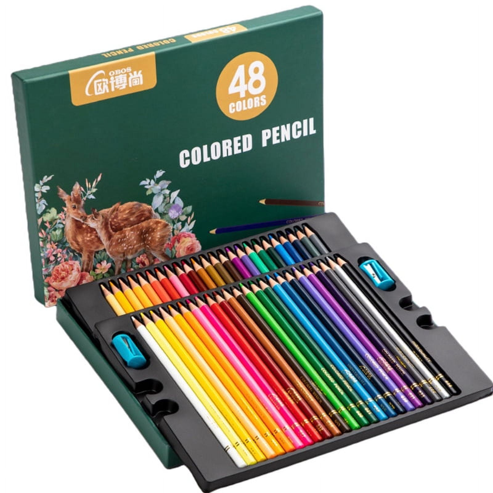 48/72/120/150/200 Colors Oily Colored Pencils Lead Paint Brush Pencil Kit for Adult Coloring Books Doodling Sketching