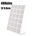thumbnail image 1 of 48/72 Hole Earring Ear Studs Holder Jewellery Display Rack Earrings Display Stand Rack Mini L Shape Ear Stud Jewelry Show Holder white 48 holes, 1 of 6