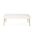 thumbnail image 1 of 48.75" White and Gold Contemporary Rectangular Bench, 1 of 7