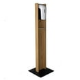 thumbnail image 1 of 48.75 x 14 x 14 in. Automatic Touchless Gel Hand Sanitizer Dispenser on Floor Stand with Drip Catcher, Light Oak, 1 of 1
