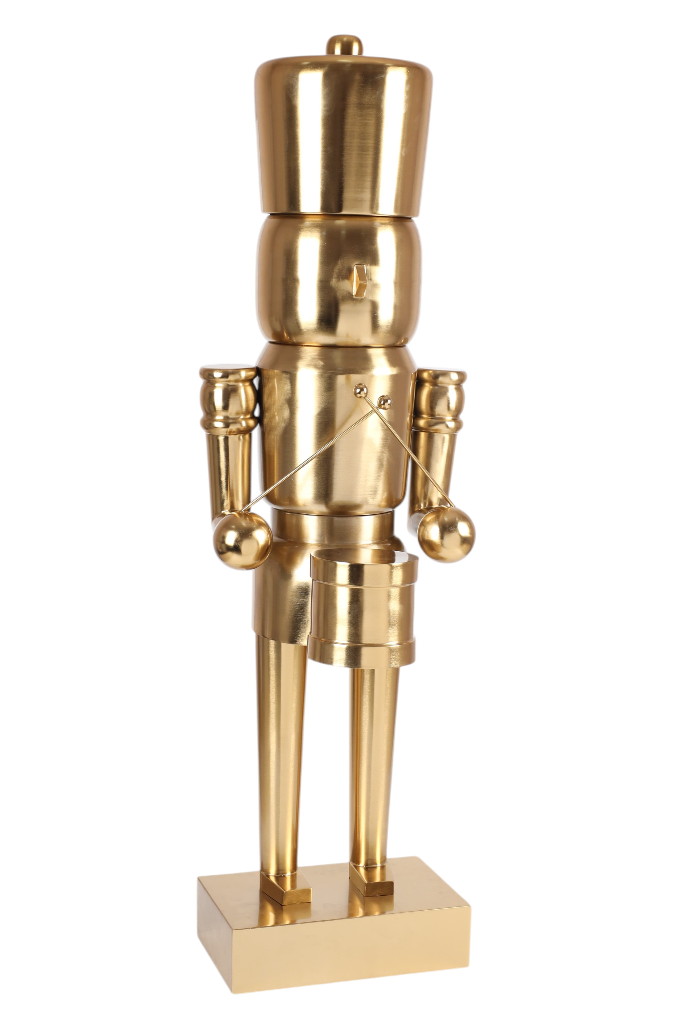 48.7IN Metallic Gold Nutcracker Outdoor Decor by  Metal
