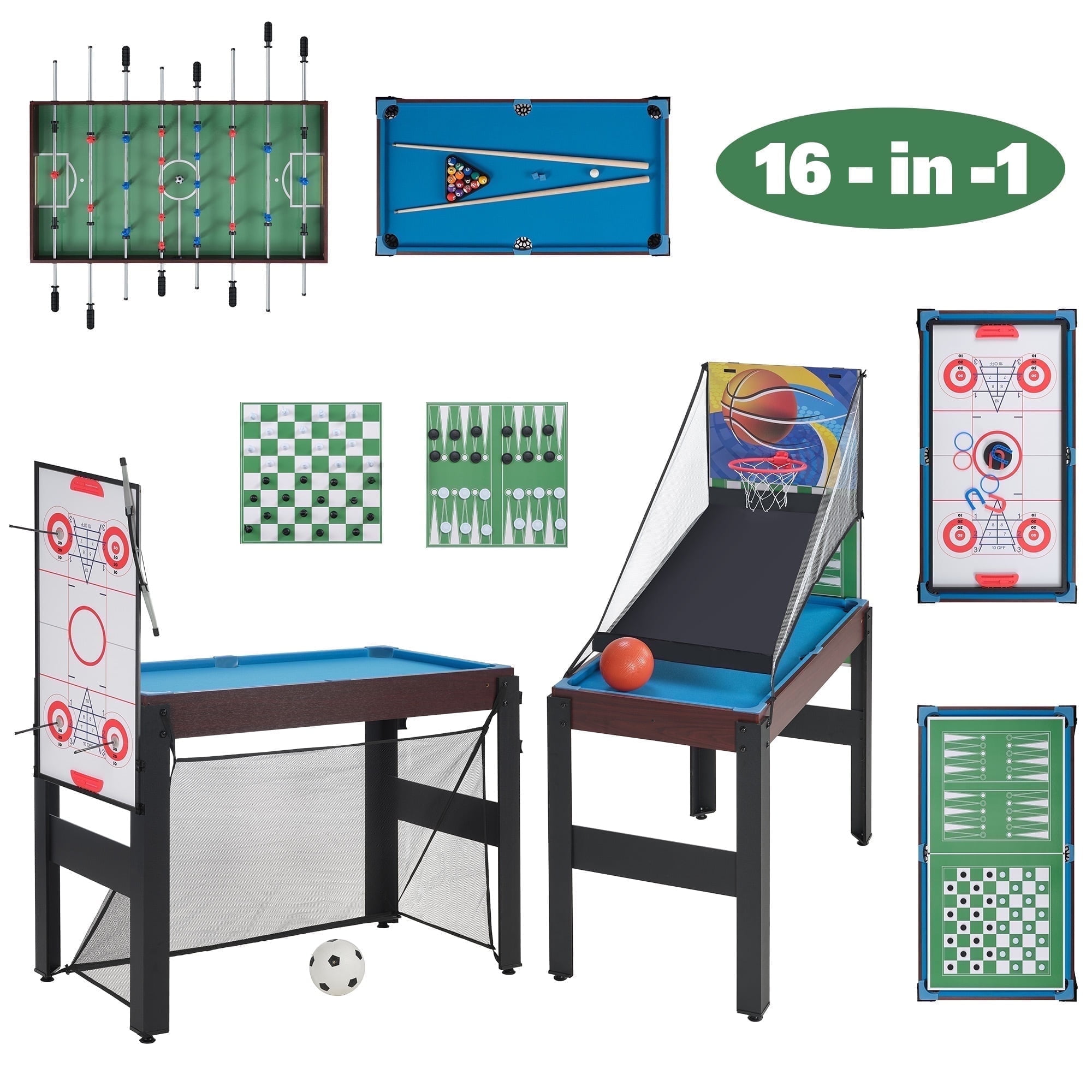 5-in- 1 Combo Game, Pool Table , Hockey, Foosball, Table