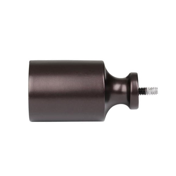 48-86 in. Curtain Rod with Decorative Cap Finial - Bronze