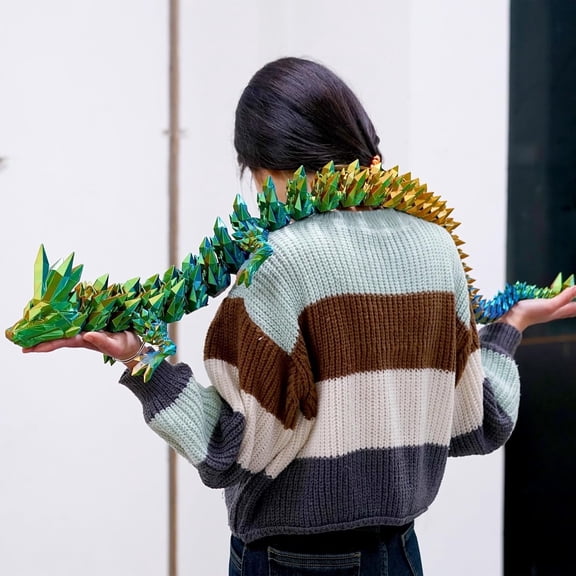 48.8inch Super Large 3D Printed Dragon Models,Flexible Joint Animal lacertid Figurines, 3D Printing Stuff Cheap,Stress Relief, Fidget restlessness, ADHD Toys, Surprise Fantasy Gifts