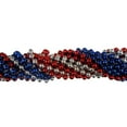 thumbnail image 1 of 48" 8mm Round Metallic Red Blue and Silver Mardi Gras Beads - 1 Dozen (12 Necklaces), 1 of 2