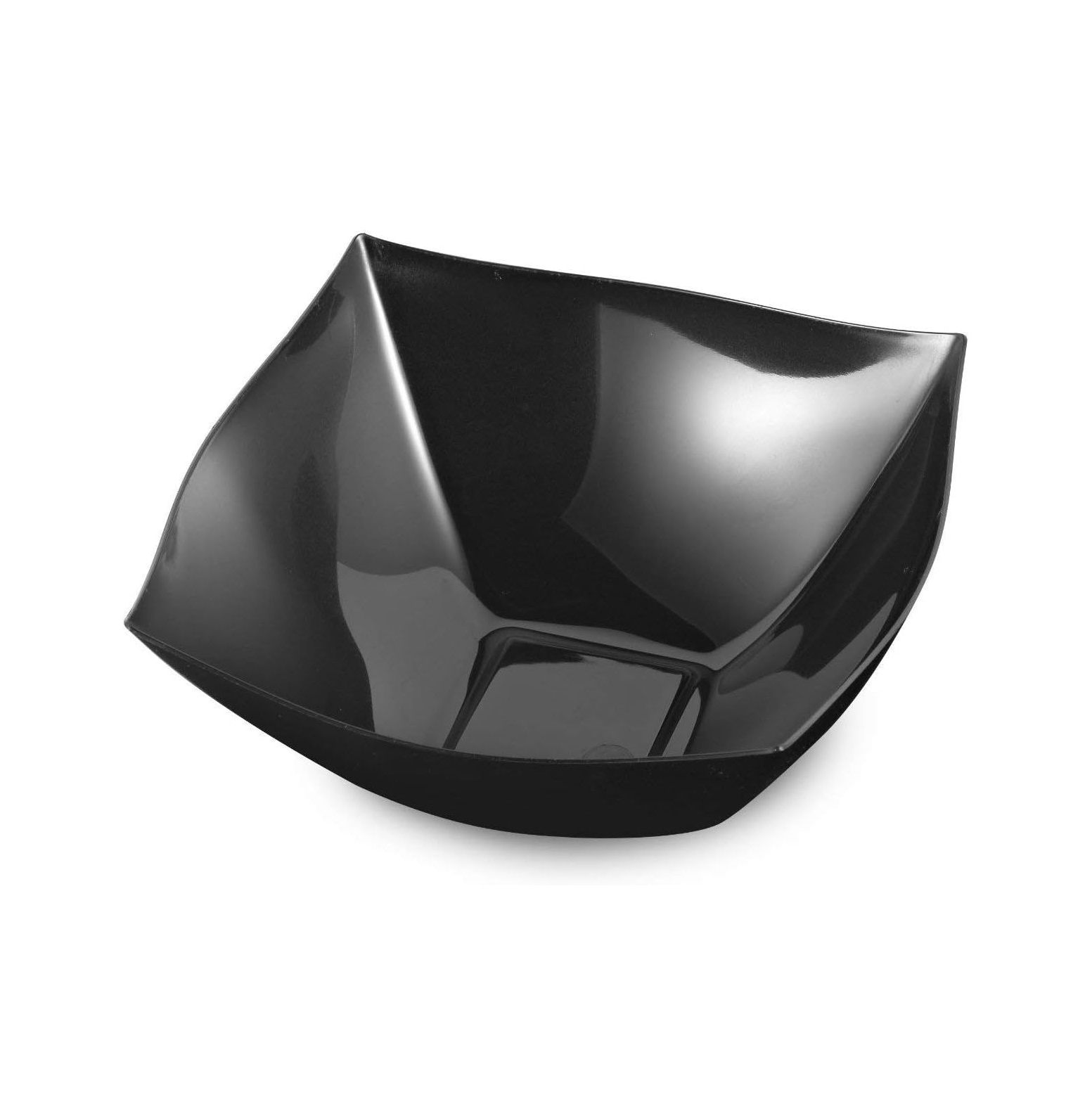 48 8oz Plastic Square Bowls Black Square Bowls 8 oz Plastic Soup