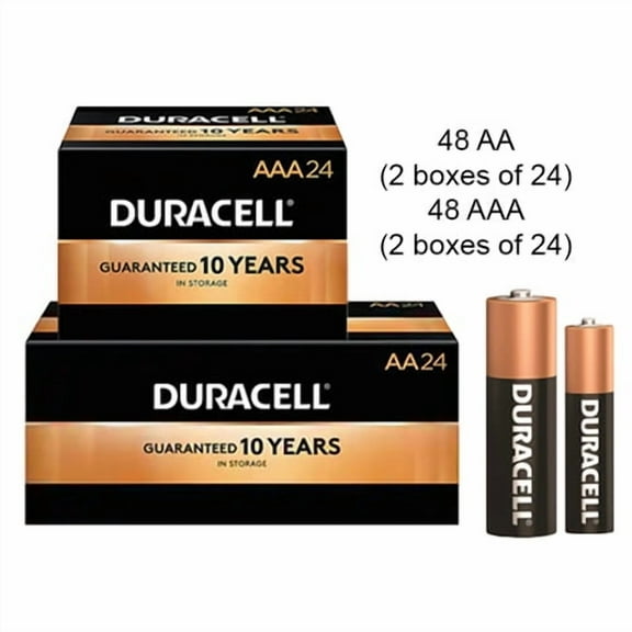 48 AA + 48 AAA Duracell Coppertop Alkaline Battery Combo