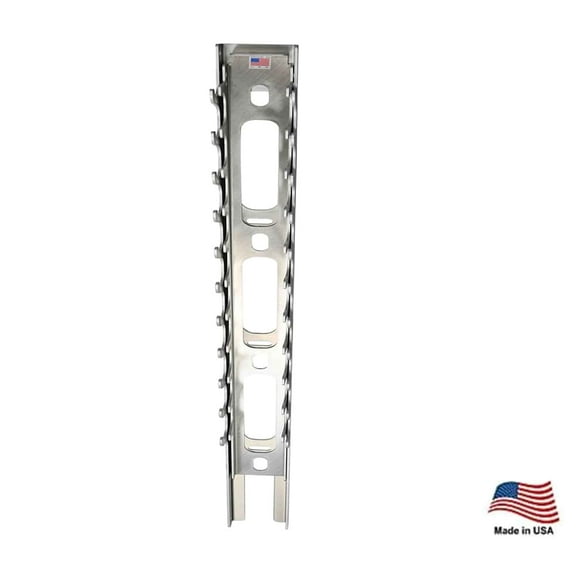 48" ALUMINUM LOCKING RATCHET BINDER RACK - MADE IN USA (Holds 11 Binders)