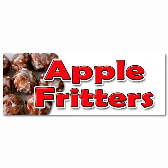 48" APPLE FRITTERS DECAL sticker baker sweets pastries bakery cakes fried fruit