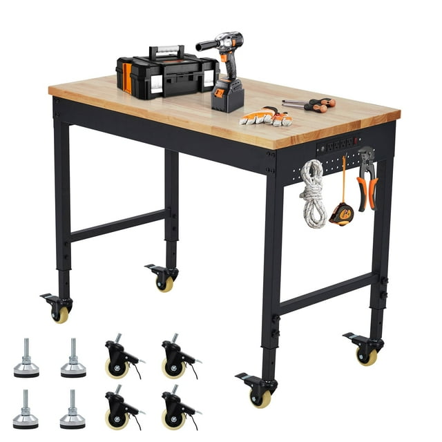 Walmart 48" Multipurpose Adjustable Height Workbench, Large Steel Frame, 2000 Lbs Capacity with