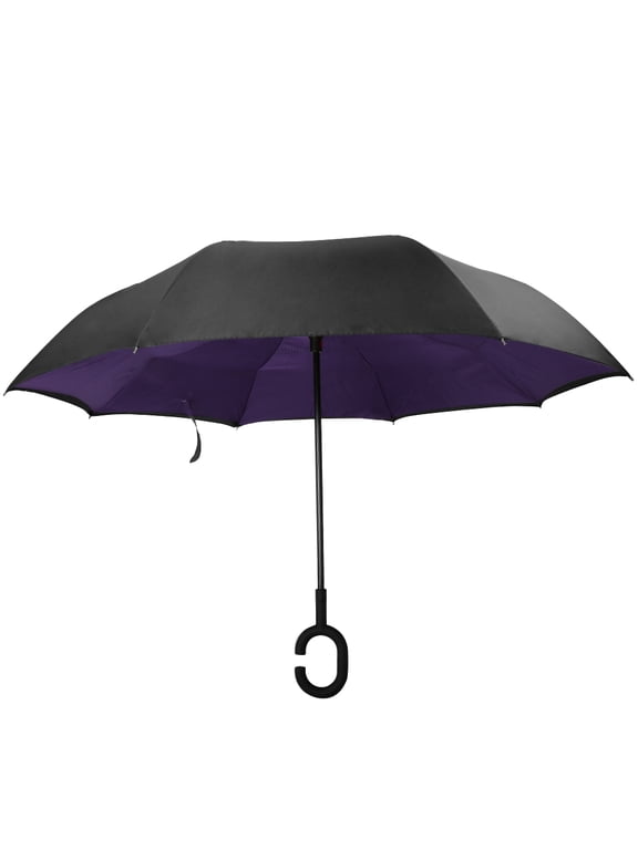 48" Adult Sized Double Layer Reverse Long Umbrella