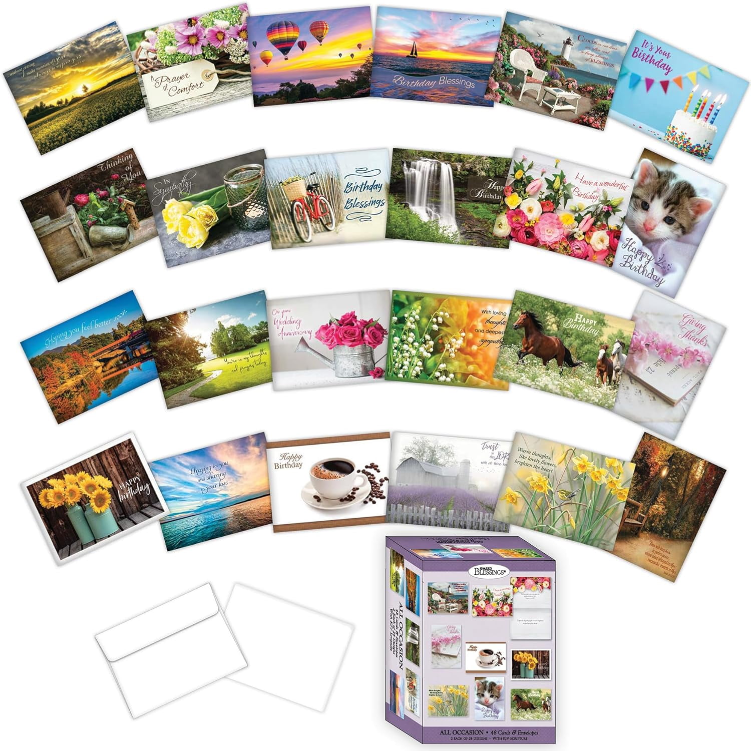 48 All Occasion Cards Value Pack 2, King James Version Scripture, KJV ...